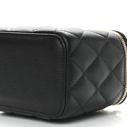 Chanel Caviar Quilted Small Tiny CC Vanity Case With Chain Black 9 of 10