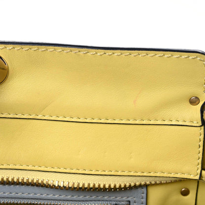 Valentino Garavani Vitello Watercolor Rockstud Double Handle Tote Rose Green Yellow Sky 13 of 21