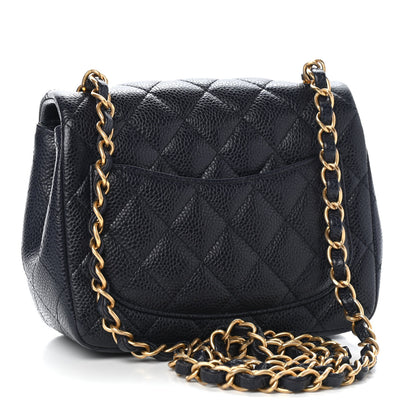 Chanel Caviar Quilted Mini Square Flap Navy 3 of 9