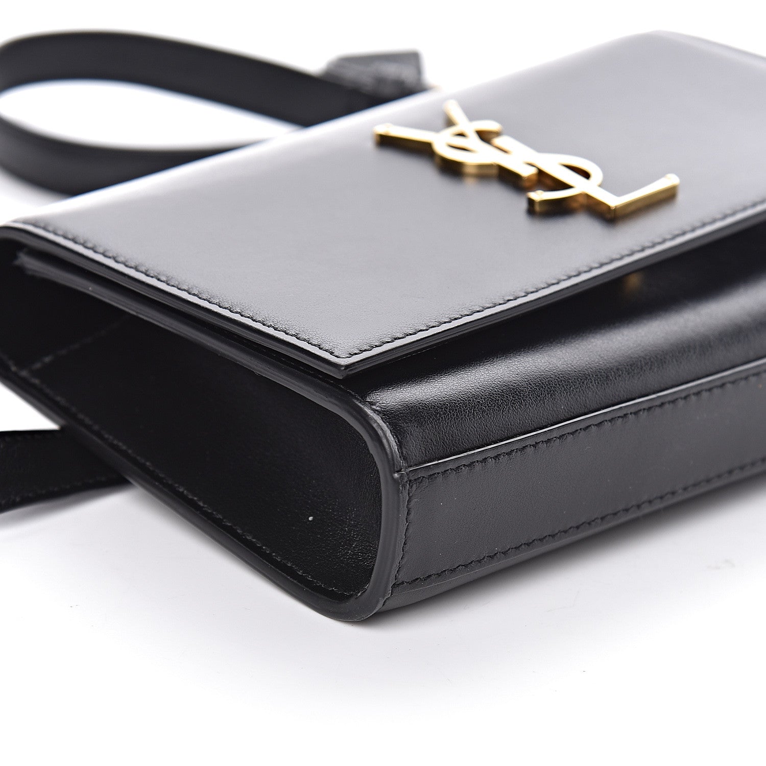 Saint Laurent Smooth Calfskin Monogram Kate Belt Bag Black 7 of 9