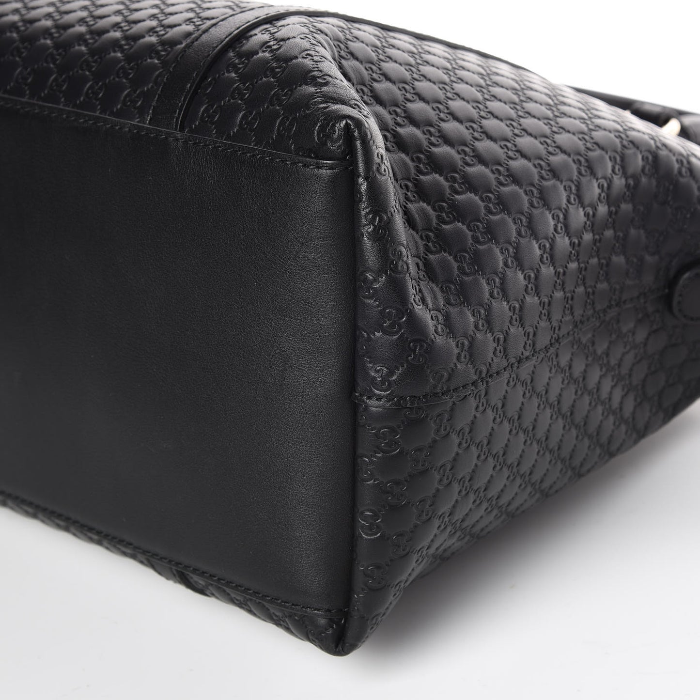 Soft Microguccissima Dome Satchel Black