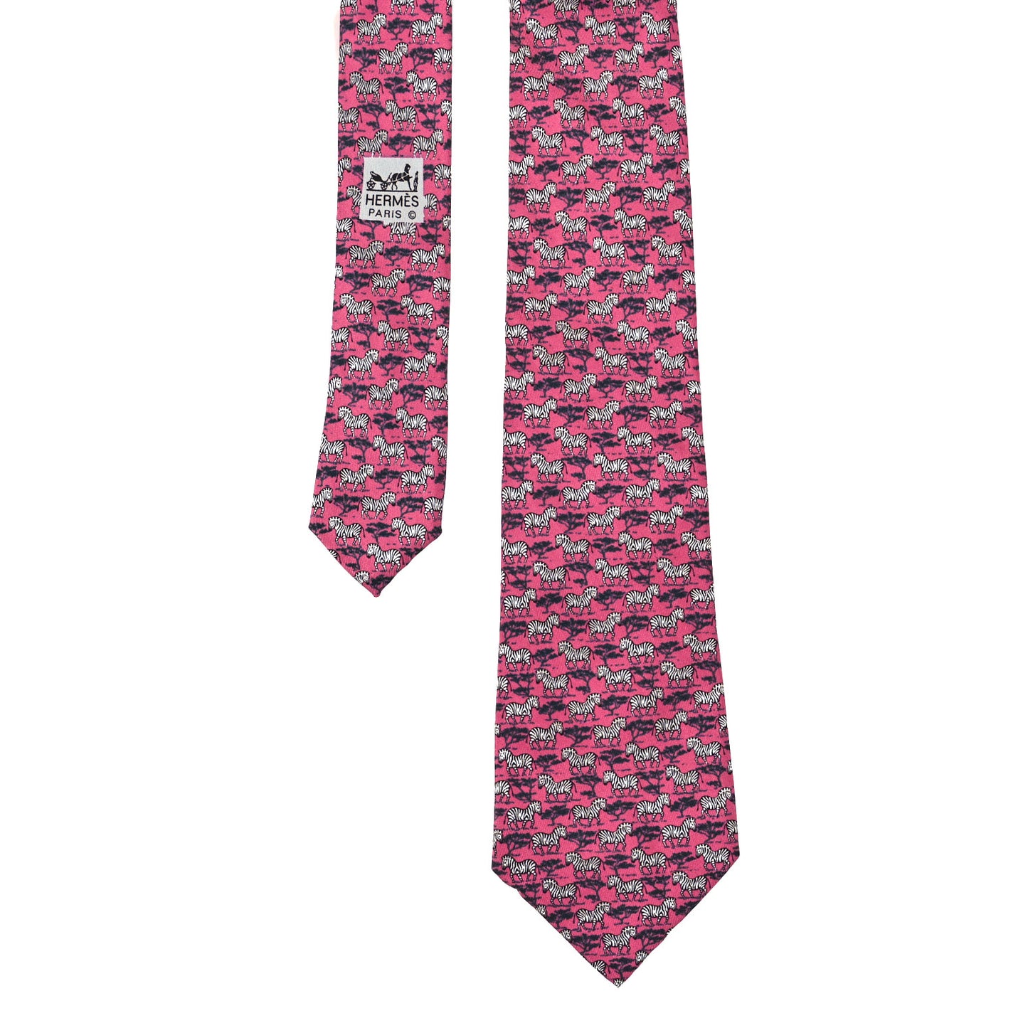 Silk Printed Mens Zebra Neck Tie