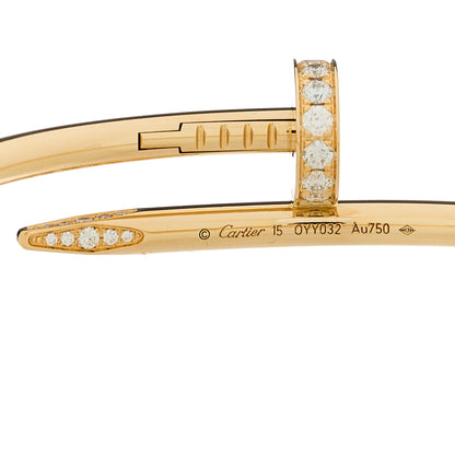 Cartier 18K Yellow Gold Diamond Juste Un Clou Bracelet 15 4 of 4