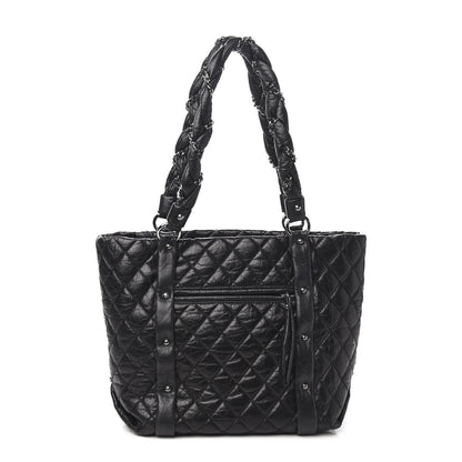 Chanel Distressed Lambskin Vintage Ligne Lady Braid Tote Black 1 of 9