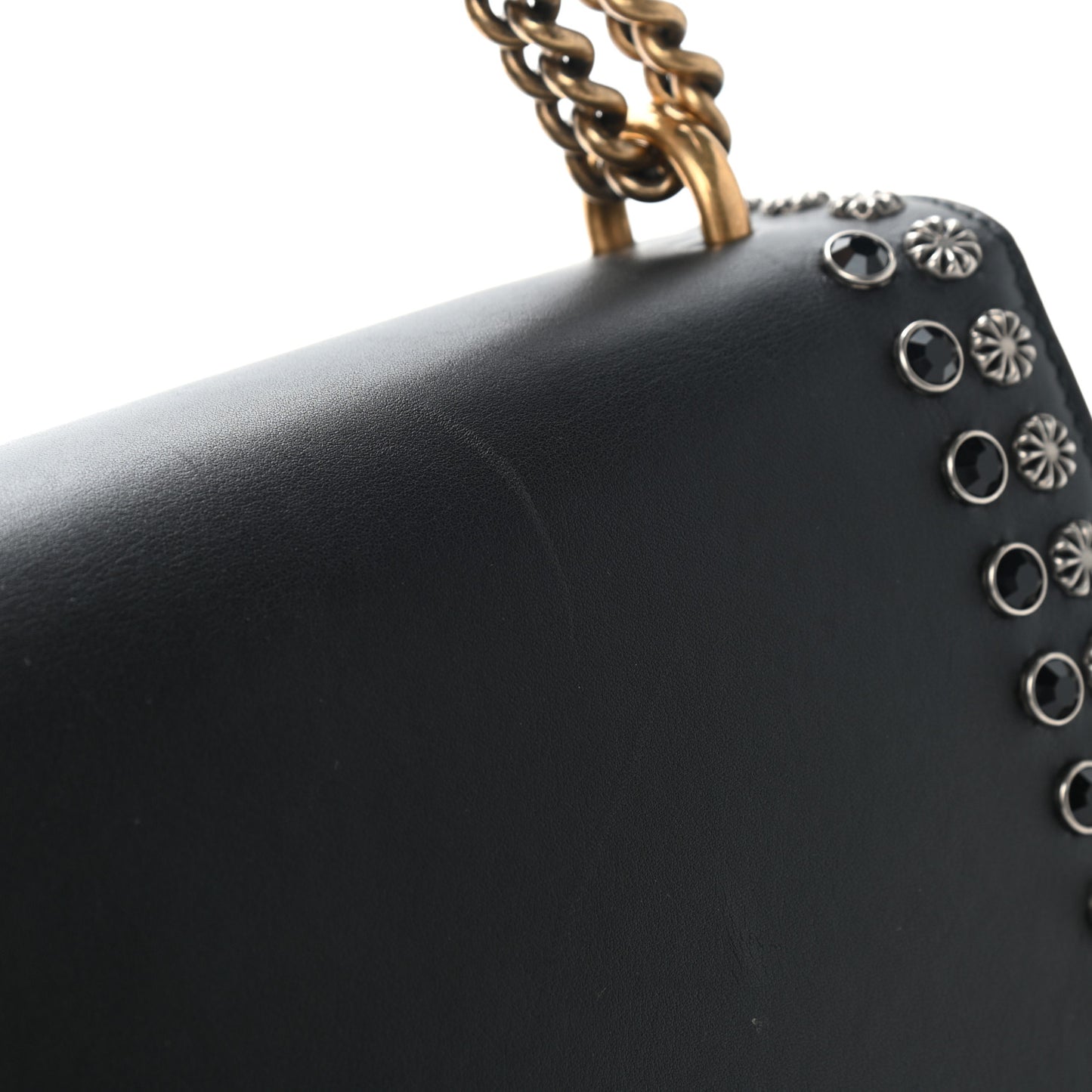 Calfskin Studded Small Dionysus Shoulder Bag Black