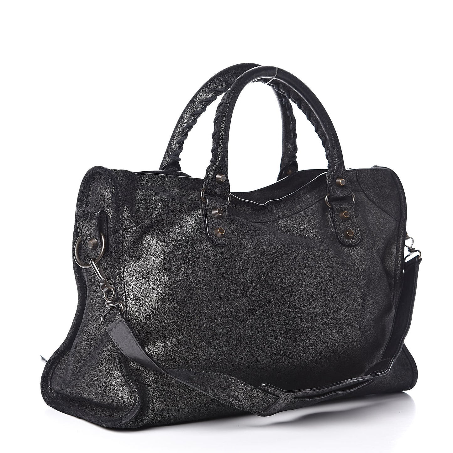 Metallic Craquele Classic Hardware City Black