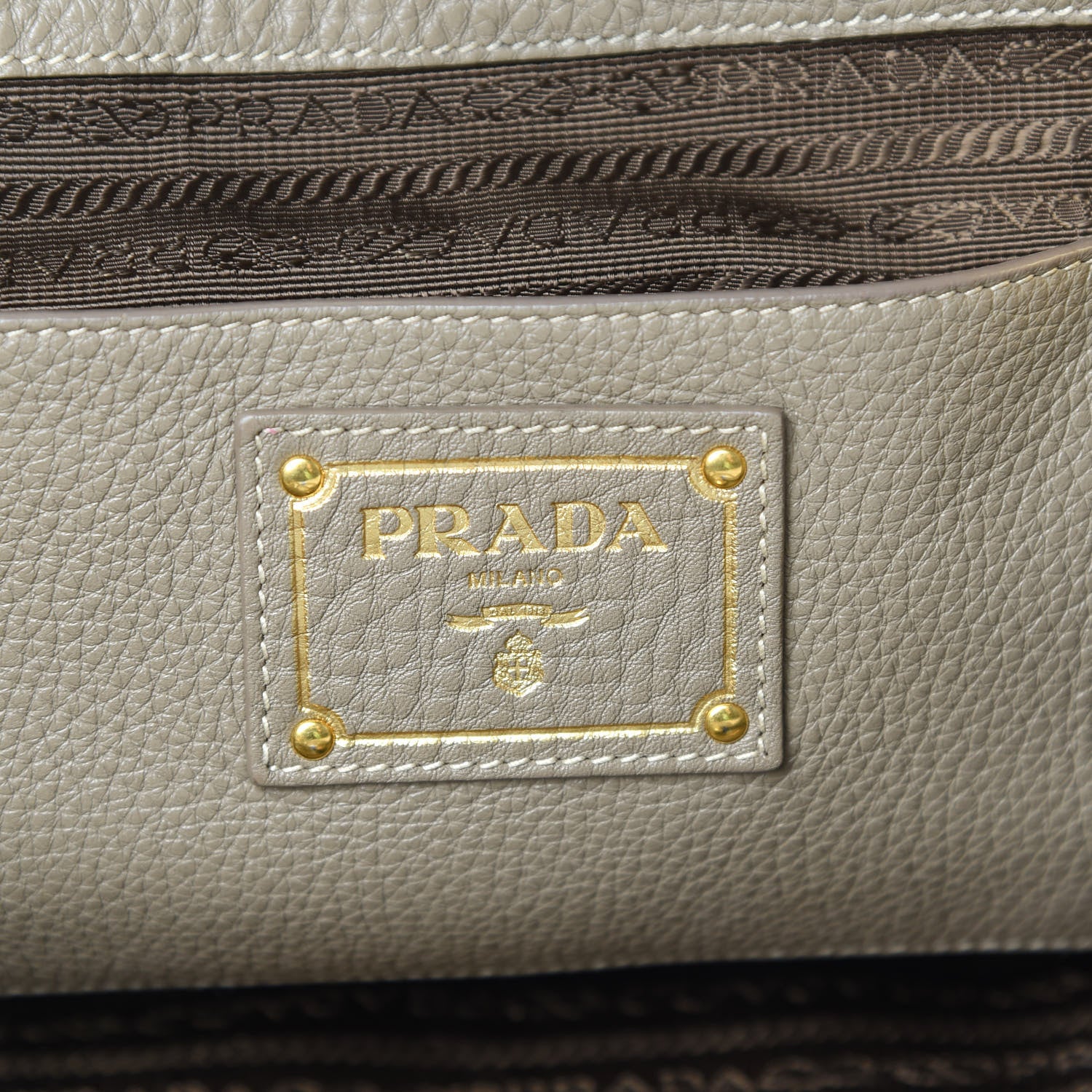 Prada Vitello Daino Tote Argilla 6 of 17