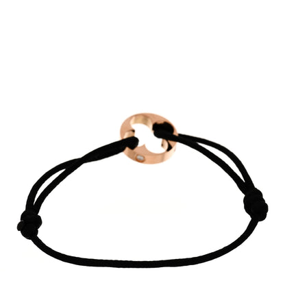 Louis Vuitton 18K Pink Gold Diamond Idylle Blossom Sun Cord Bracelet Black 2 of 3