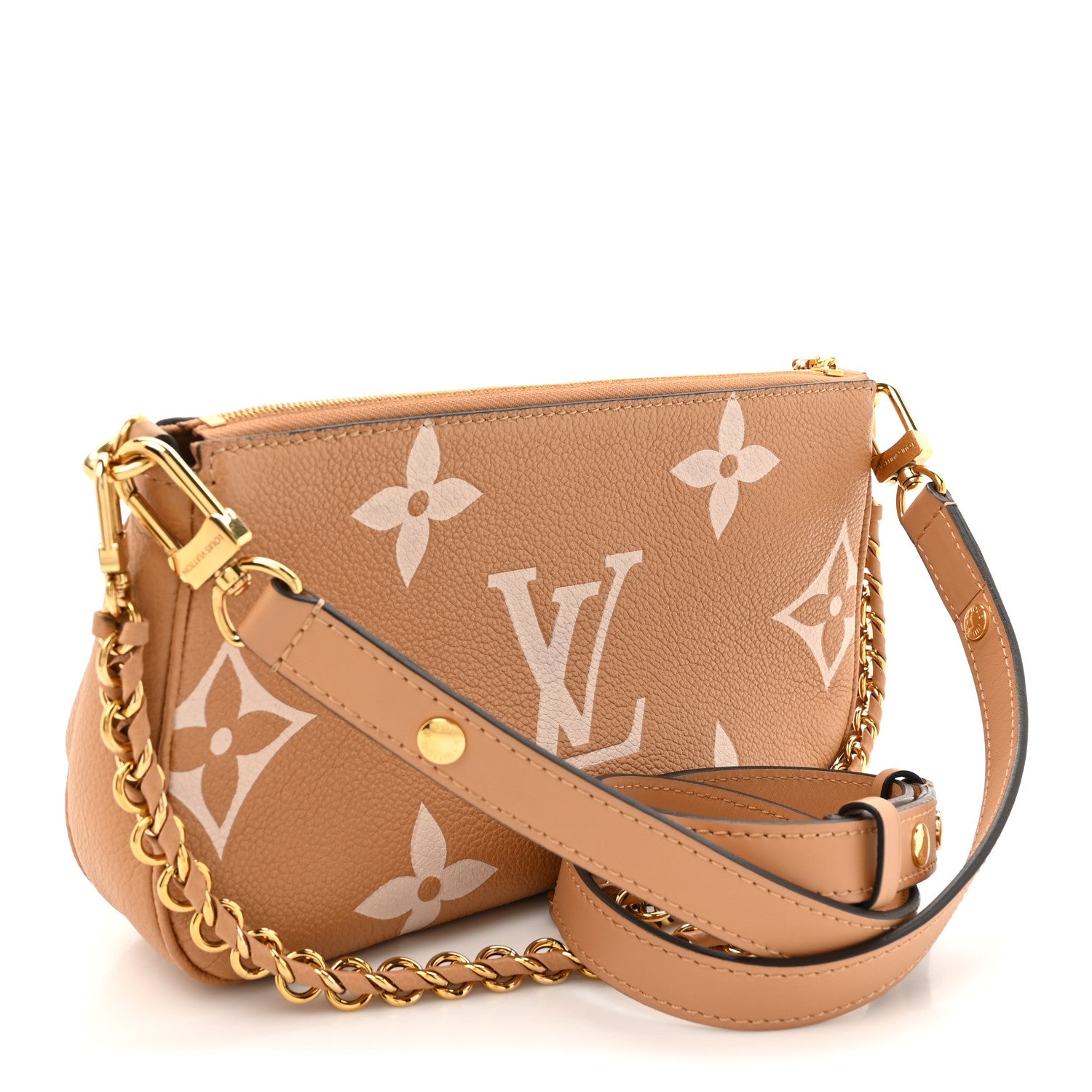 Louis Vuitton Empreinte Monogram Giant Multi Pochette Accessories Arizona Creme 3 of 10
