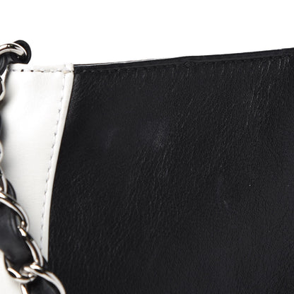 Chanel Lambskin Bi-Color Pochette Black White 13 of 14