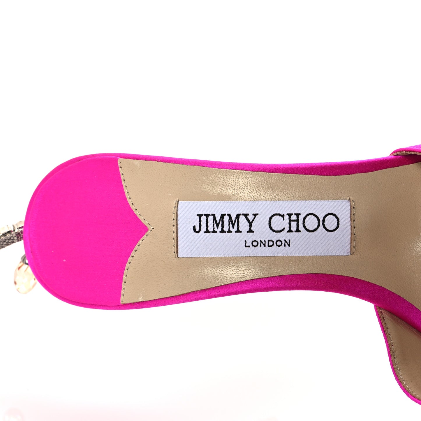 Satin Crystal Saeda 100 Pumps 38 Fuchsia