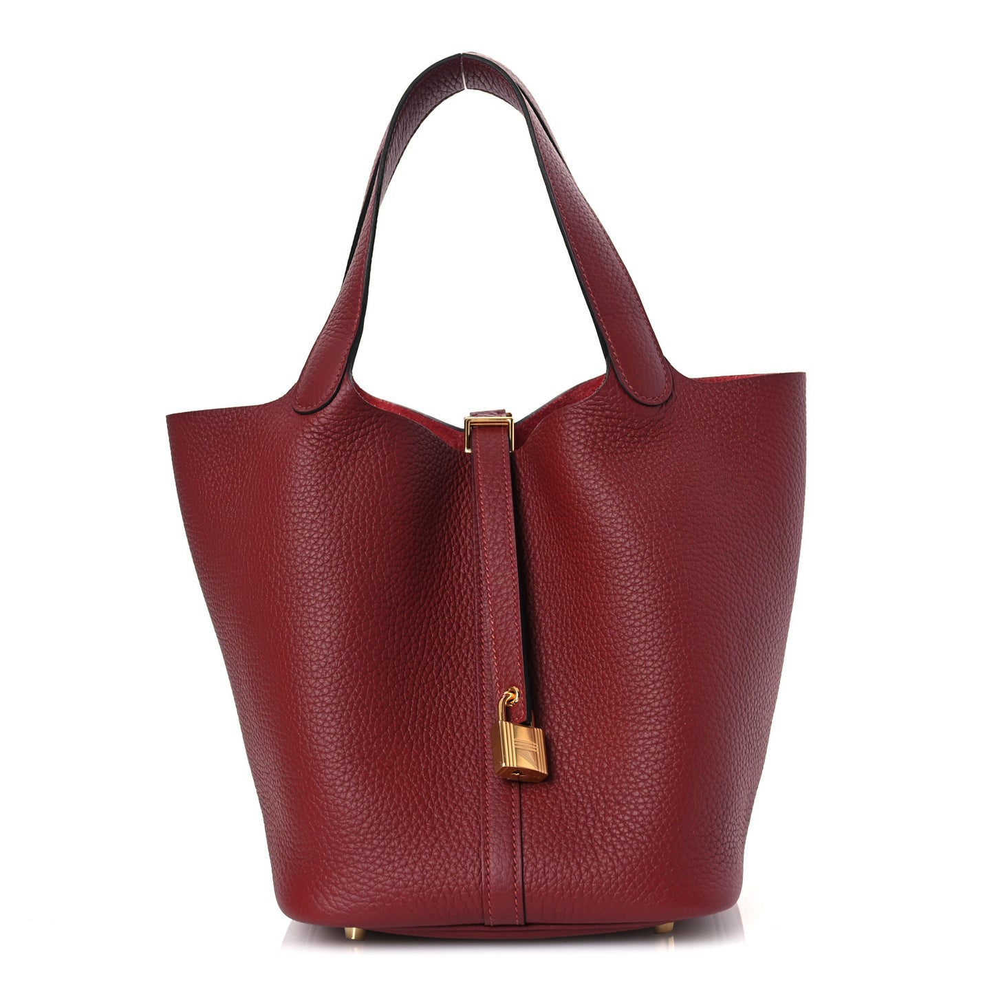 Taurillon Clemence Picotin Lock 22 MM Rouge H