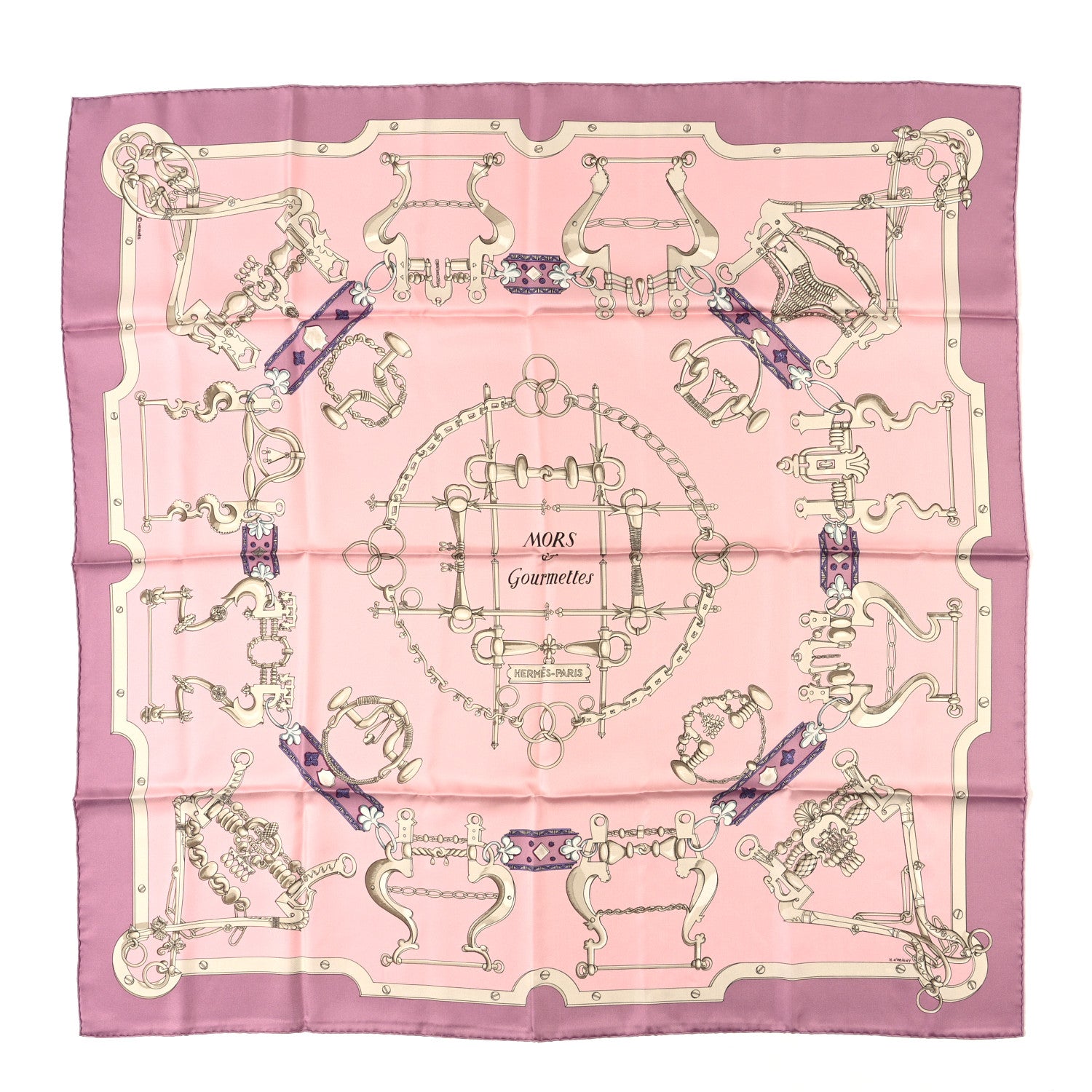 Hermes Silk Mors et Gourmettes Scarf 90 1 of 4