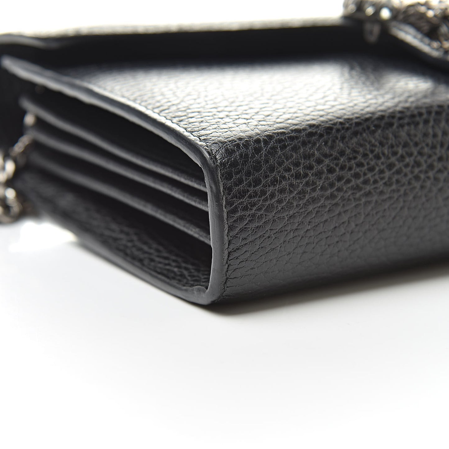 Calfskin Mini Dionysus Chain Wallet Black