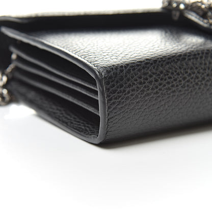 Gucci Calfskin Mini Dionysus Chain Wallet Black 9 of 13