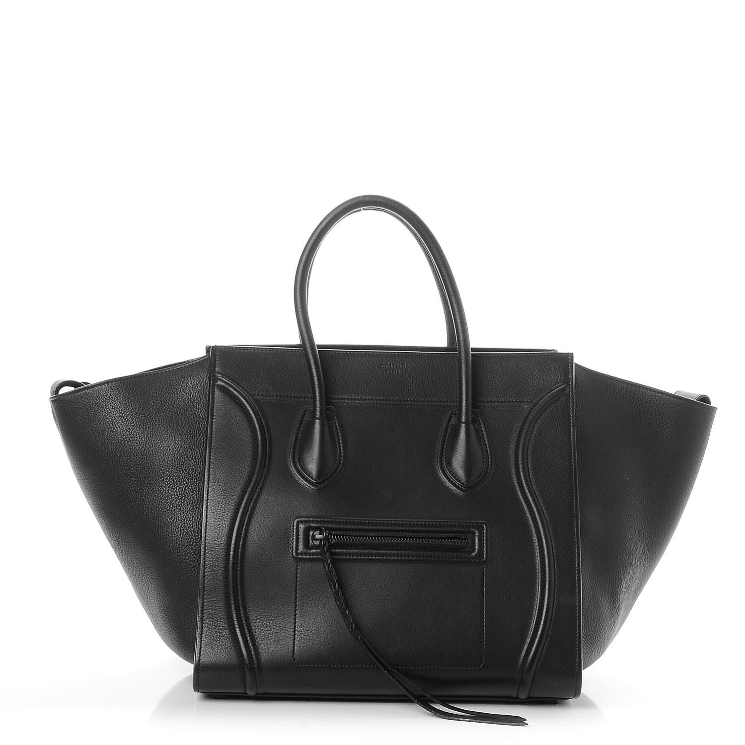 Celine Supple Calfskin Medium Phantom Luggage Black 1 of 7