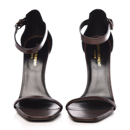 Saint Laurent Calfskin Opyum Sandals 39 Brown 2 of 8