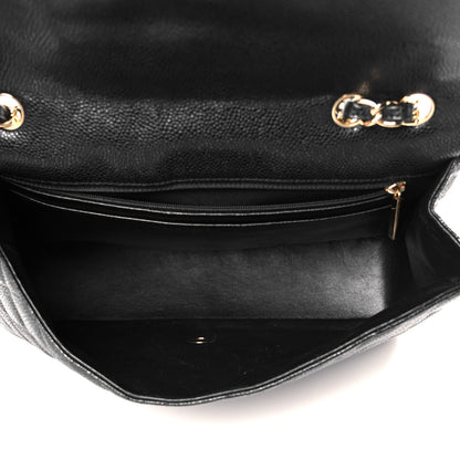 Chanel Caviar Quilted Jumbo Single Flap Black 5 of 11