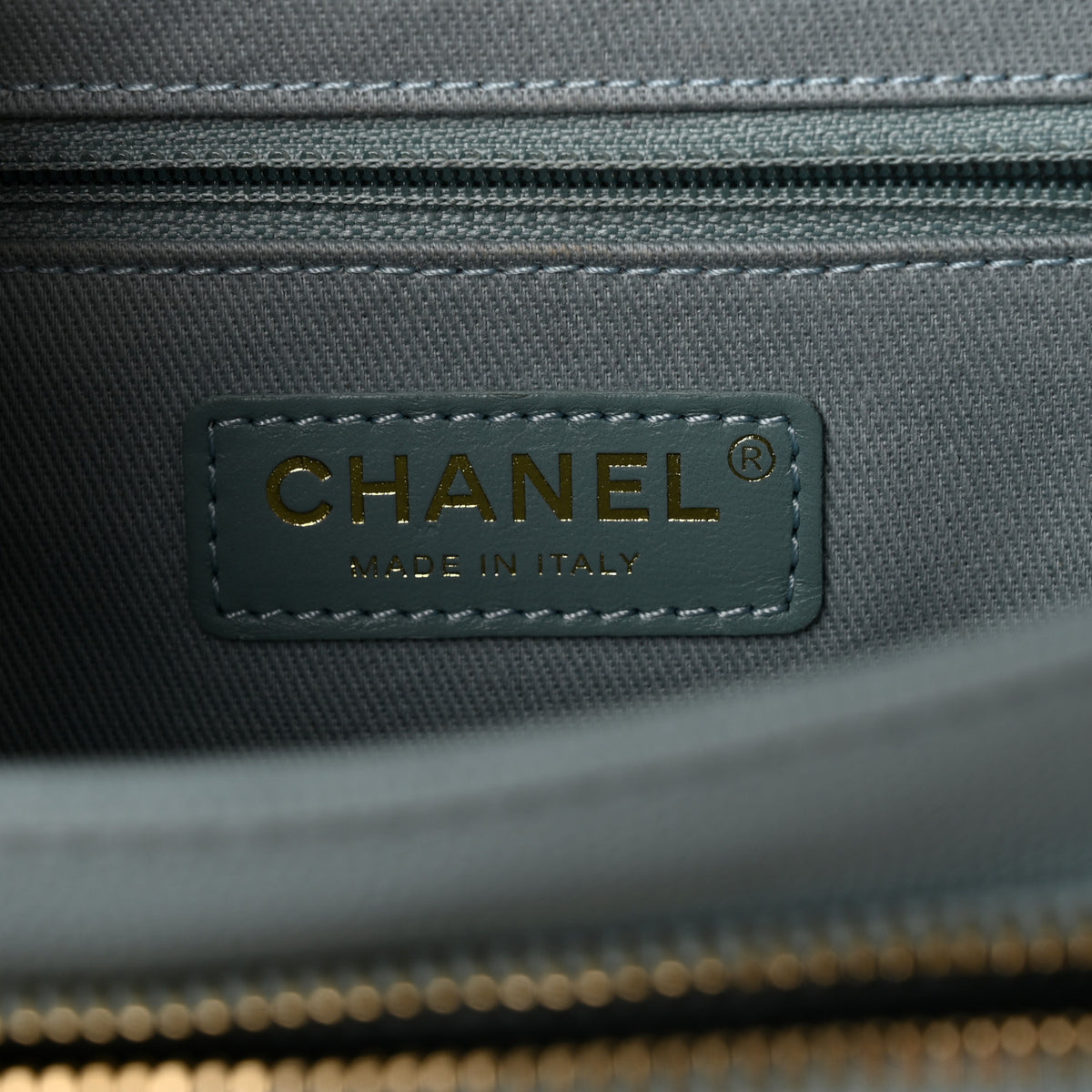 Caviar Quilted Small Business Affinity Flap Light Blue