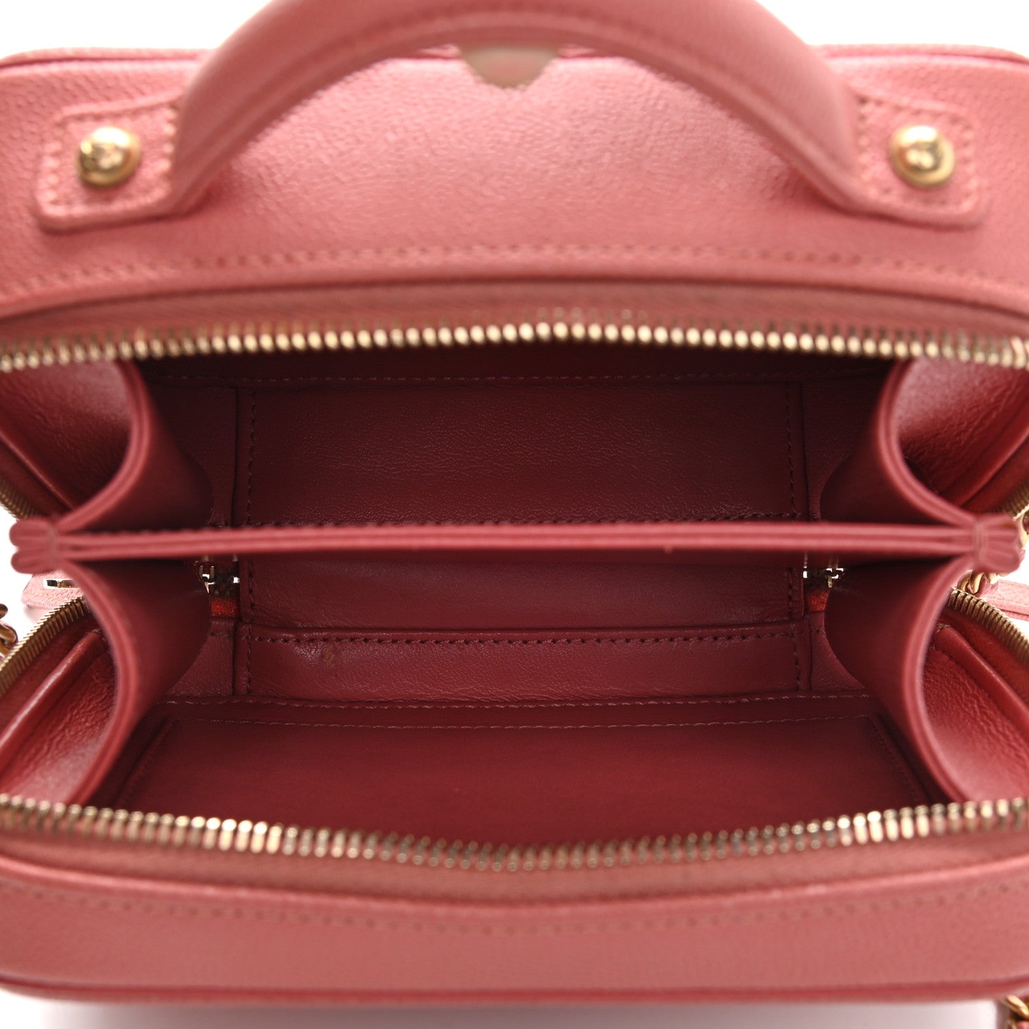 Chanel Caviar Quilted Small CC Filigree Vanity Case Pink 5 of 10