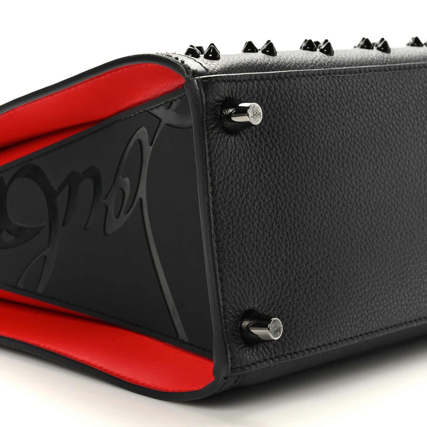 Calfskin Spikes Loubinthesky Medium Paloma Black