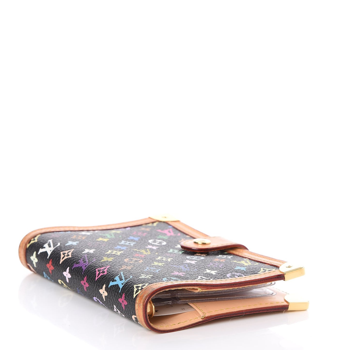 Monogram Multicolor Small Ring Agenda Cover Black