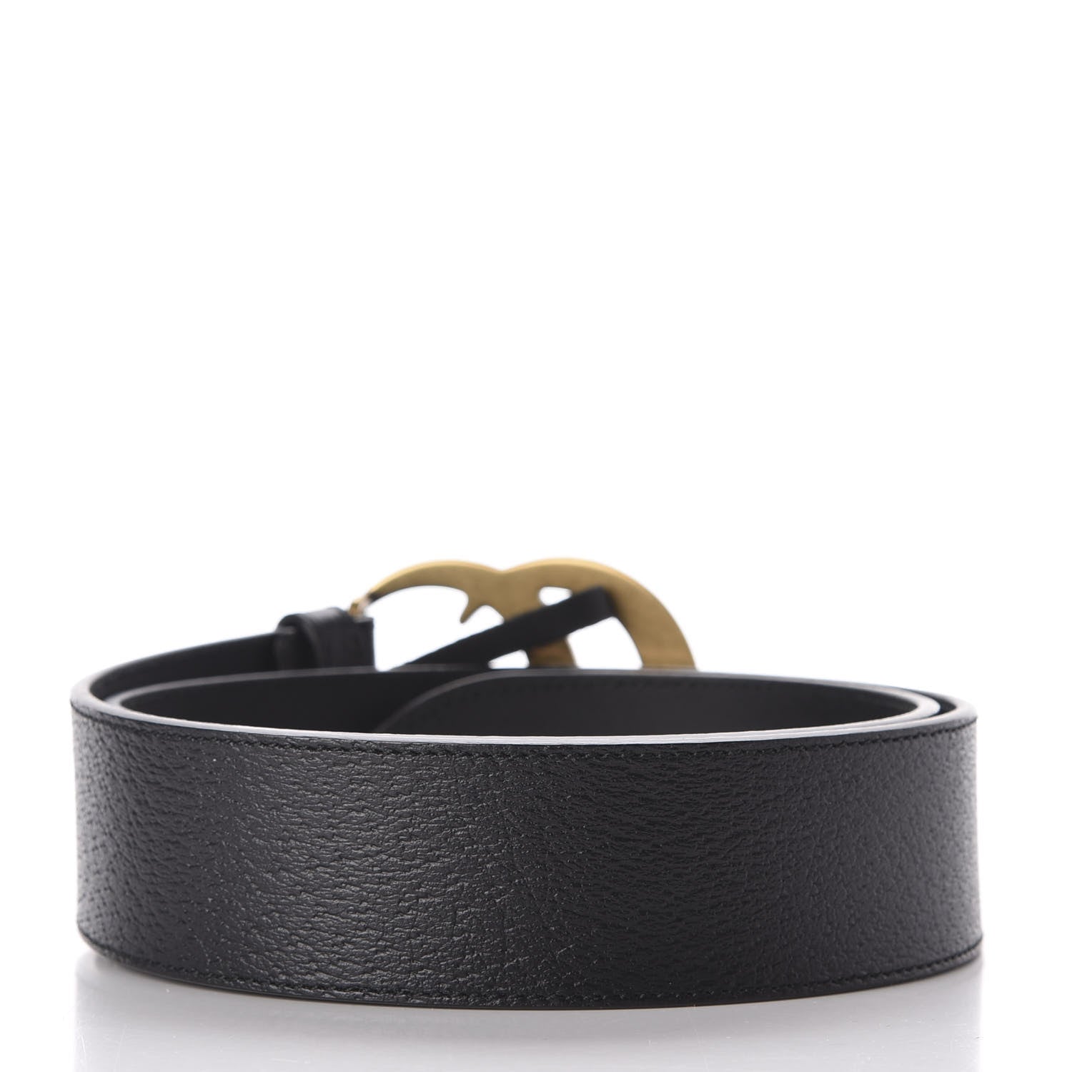 Gucci Textured Calfskin Double G 40mm Belt 75 30 Black 4 of 5