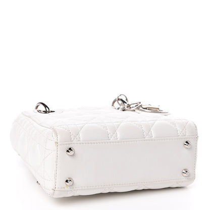 Christian Dior Lambskin Cannage Mini Lady Dior White 4 of 14