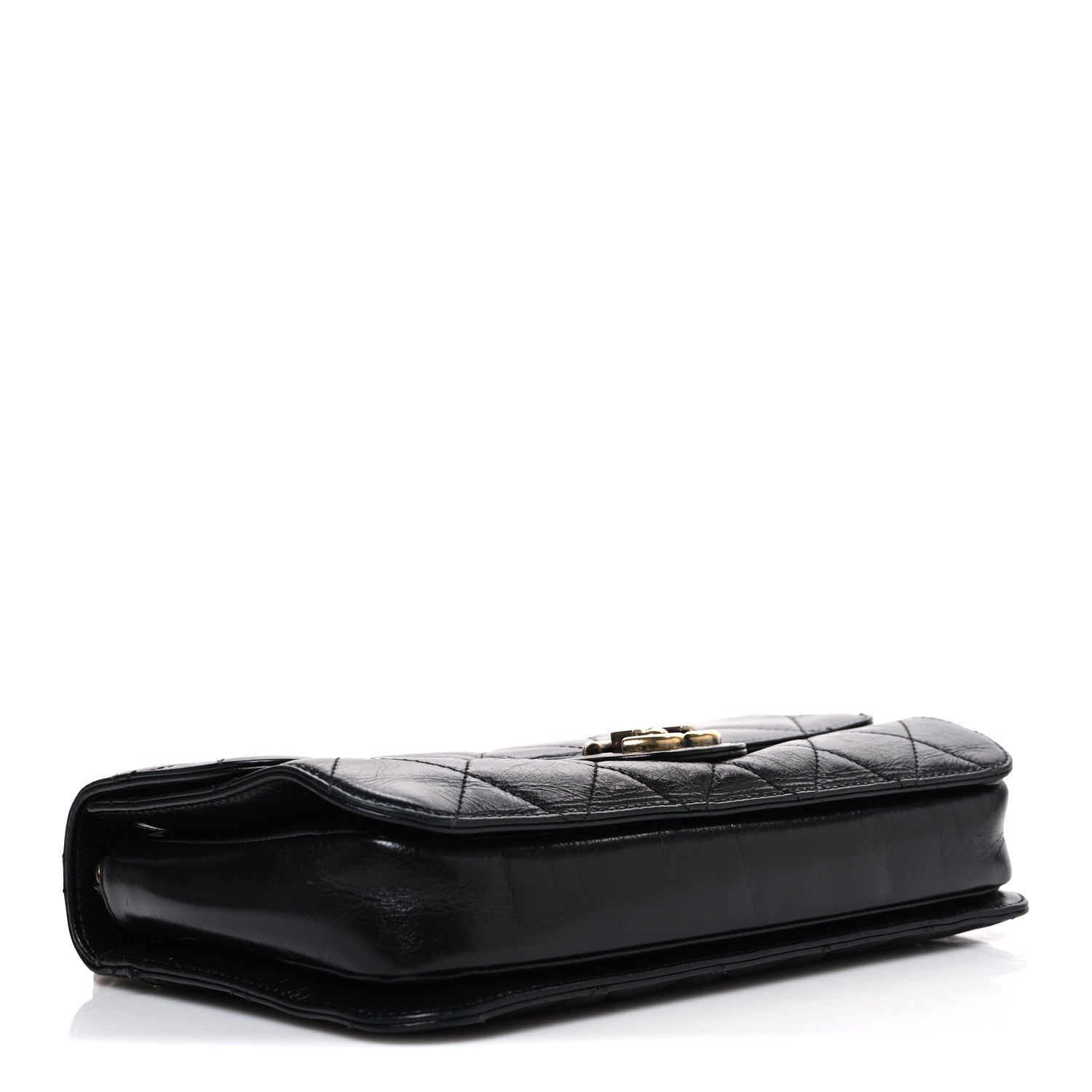 Chanel Glazed Calfskin Quilted Medium Perfect Edge Flap Black 4 of 10