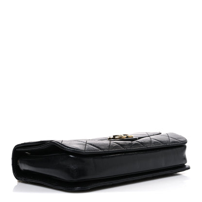 Chanel Glazed Calfskin Quilted Medium Perfect Edge Flap Black 4 of 10