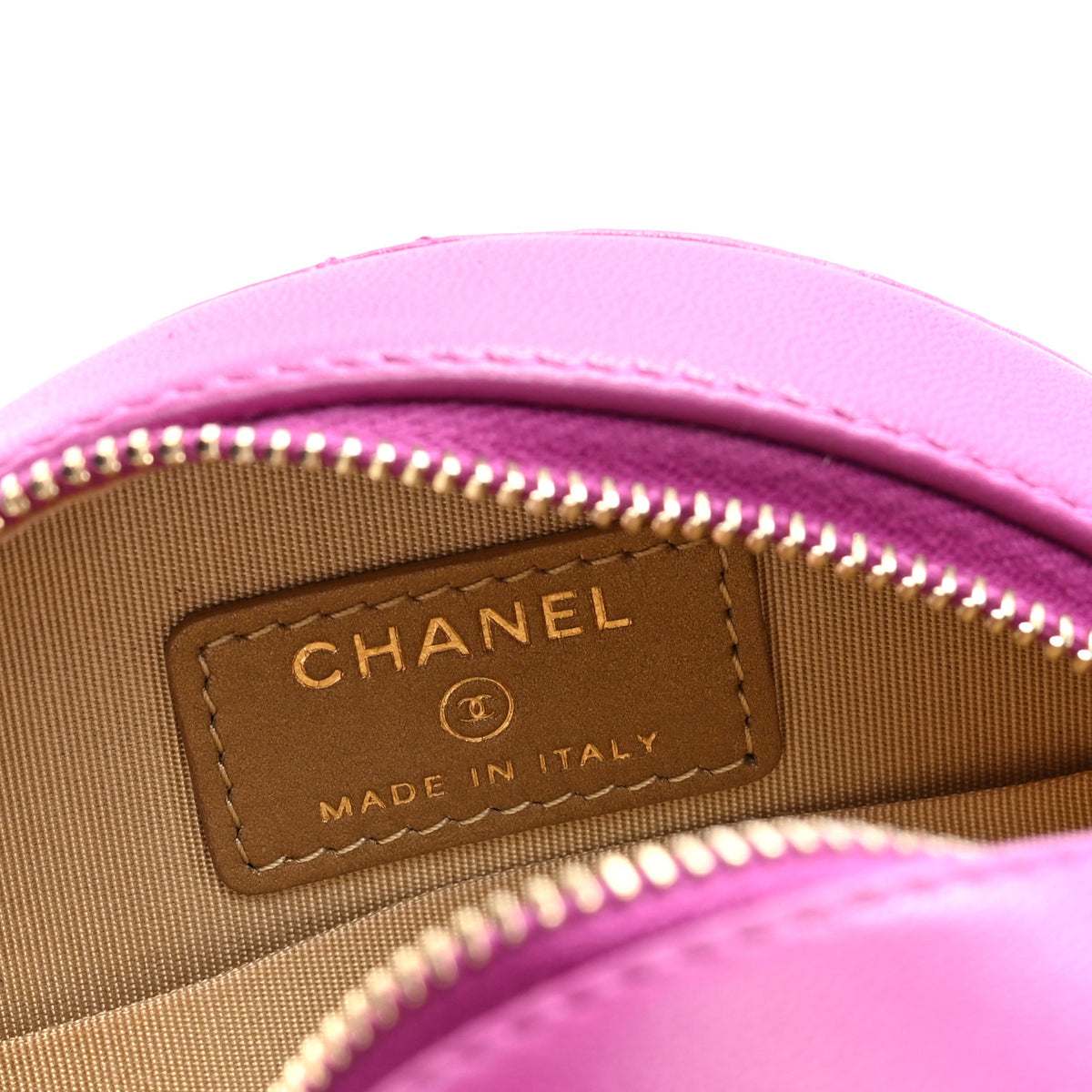 Chanel Lambskin Quilted Round Pearl Crush Clutch With Chain Purple 6 of 10