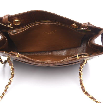 Chanel Alligator Tote Brown 5 of 12