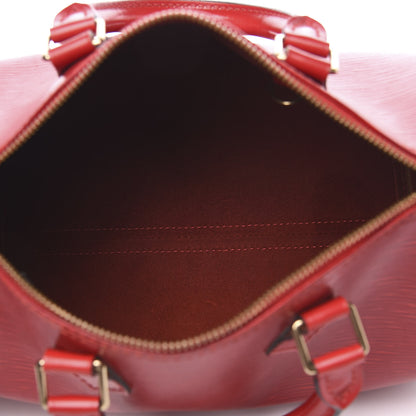 Louis Vuitton Epi Speedy 25 Castillan Red 4 of 14