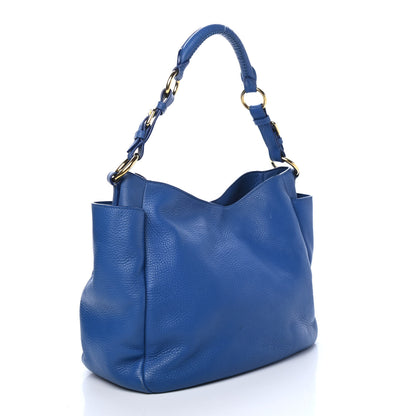 Prada Vitello Daino Side Pocket Hobo Azzurro 2 of 4