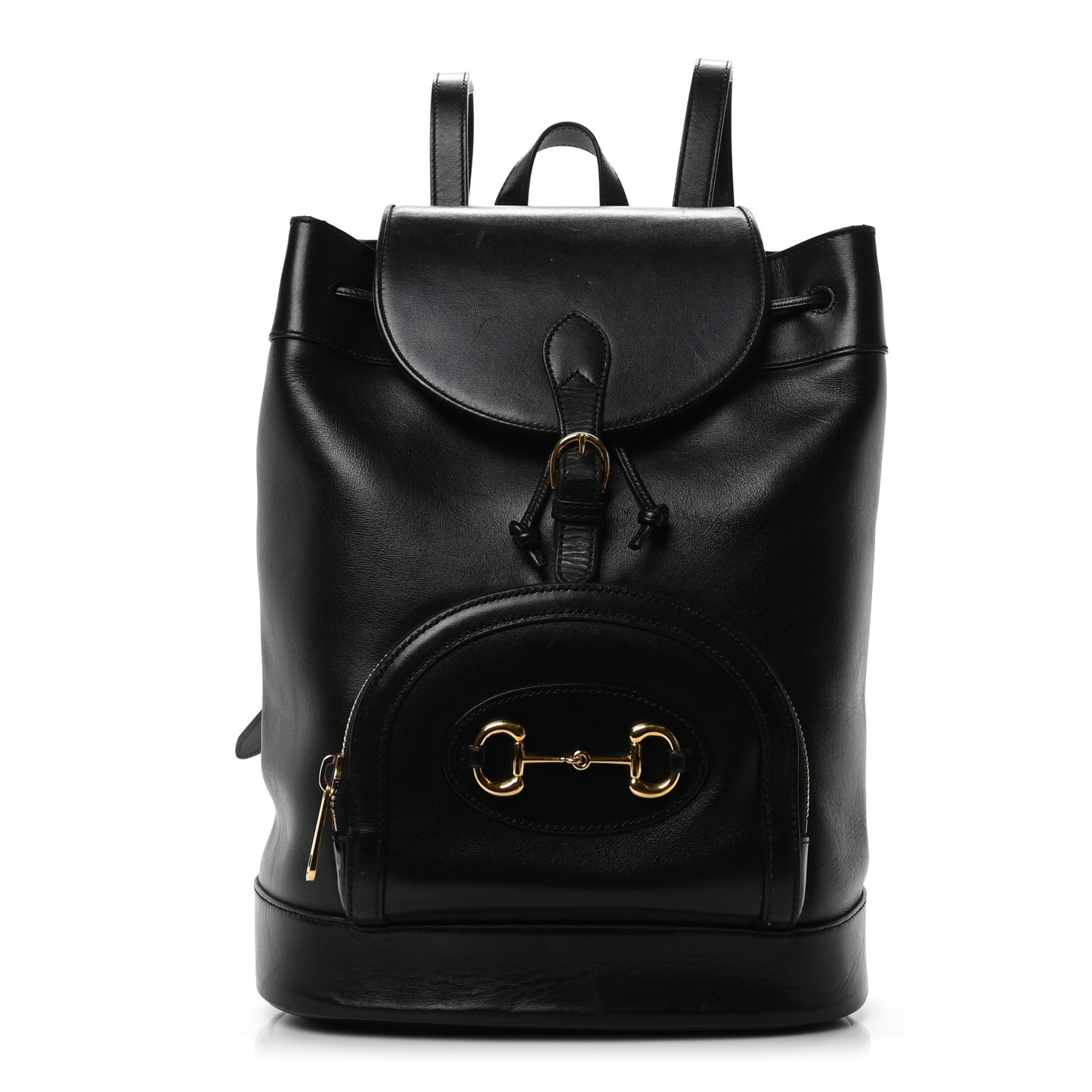 Boarded Plutone Calfskin Horsebit 1955 Single Buckle Backpack Black
