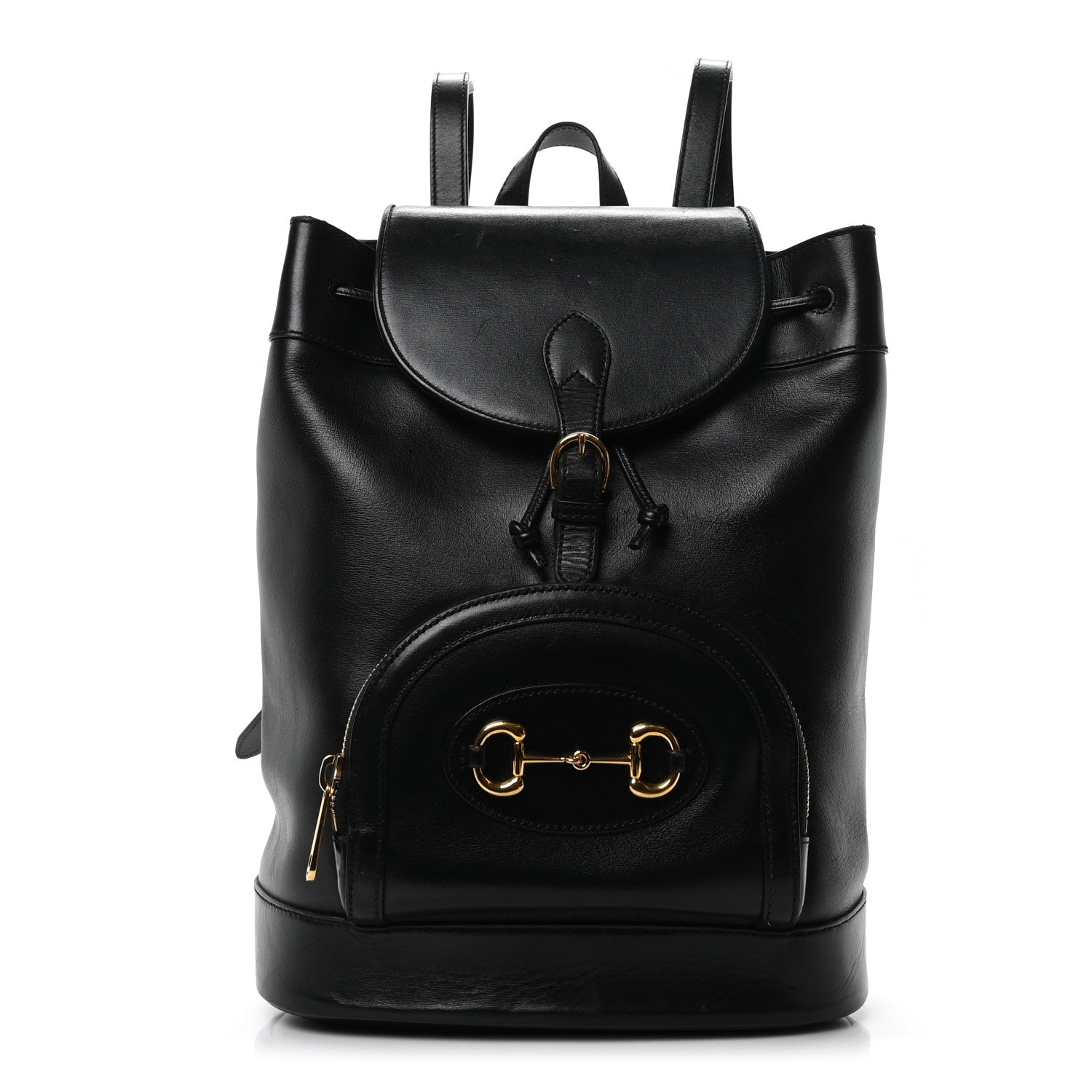 Gucci Boarded Plutone Calfskin Horsebit 1955 Single Buckle Backpack Black 1 of 10