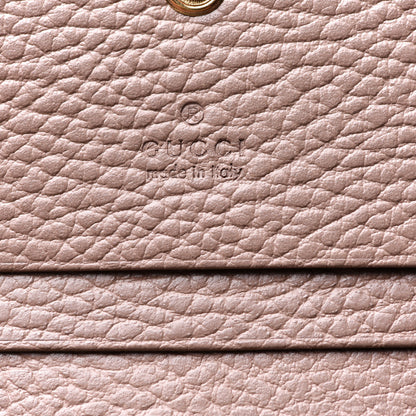 Gucci Dollar Calfskin GG Supreme Monogram GG Marmont Card Case Porcelain Rose Beige Ebony 7 of 7