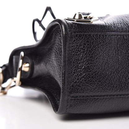 Balenciaga Chevre Gold Metallic Edge Hardware Mini City Black 8 of 9