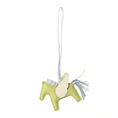 Hermes Milo Lambskin Grigri Rodeo Pegase Horse Bag Charm PM Jaune Bourgeon Bleu Brume Nata 1 of 5