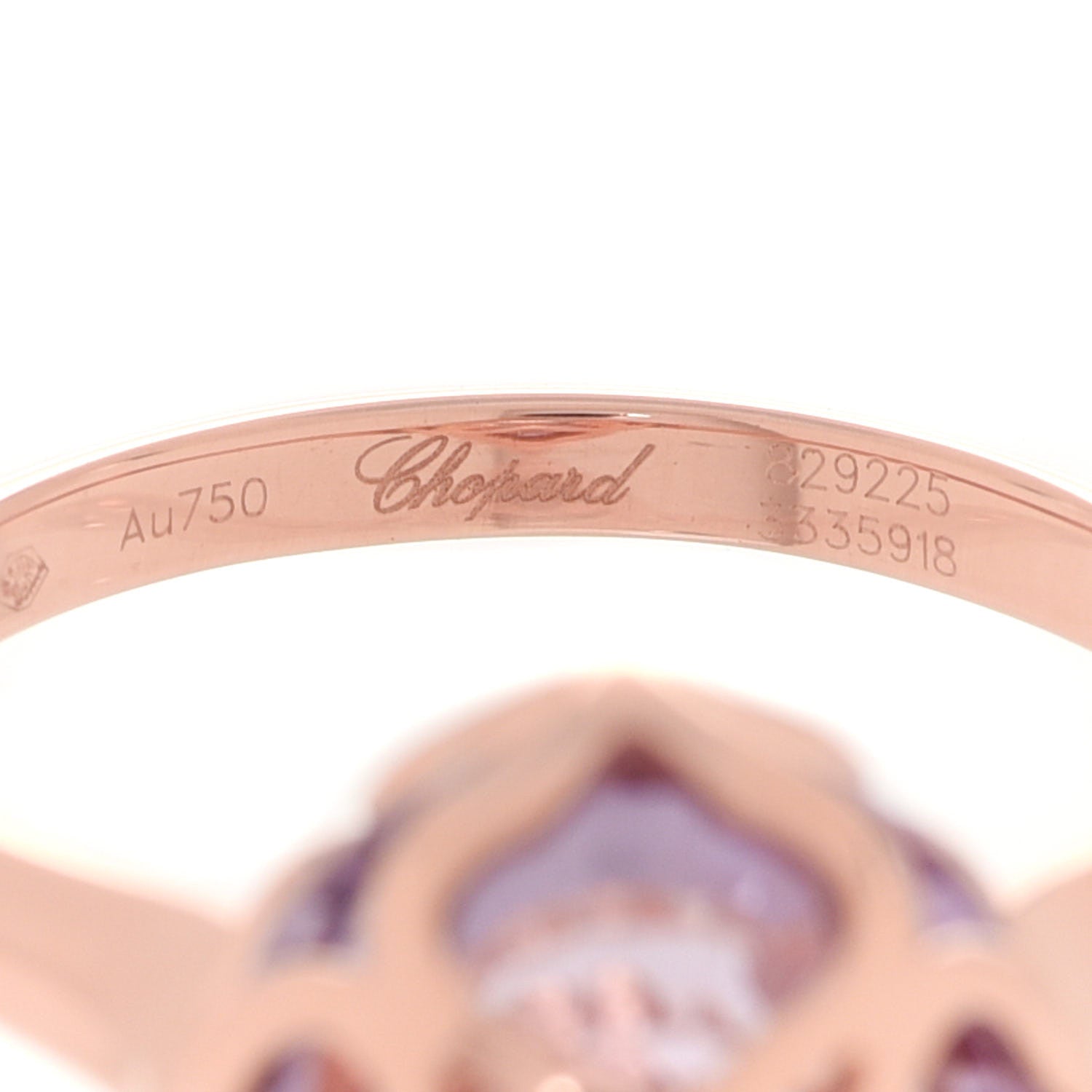 Chopard 18K Rose Gold Amethyst Imperiale Cocktail Ring 53 6.25 4 of 5