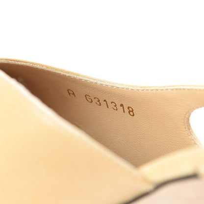 Chanel Goatskin Grosgrain Cap Toe CC Slingback Pumps 39.5 Beige Black 15 of 16