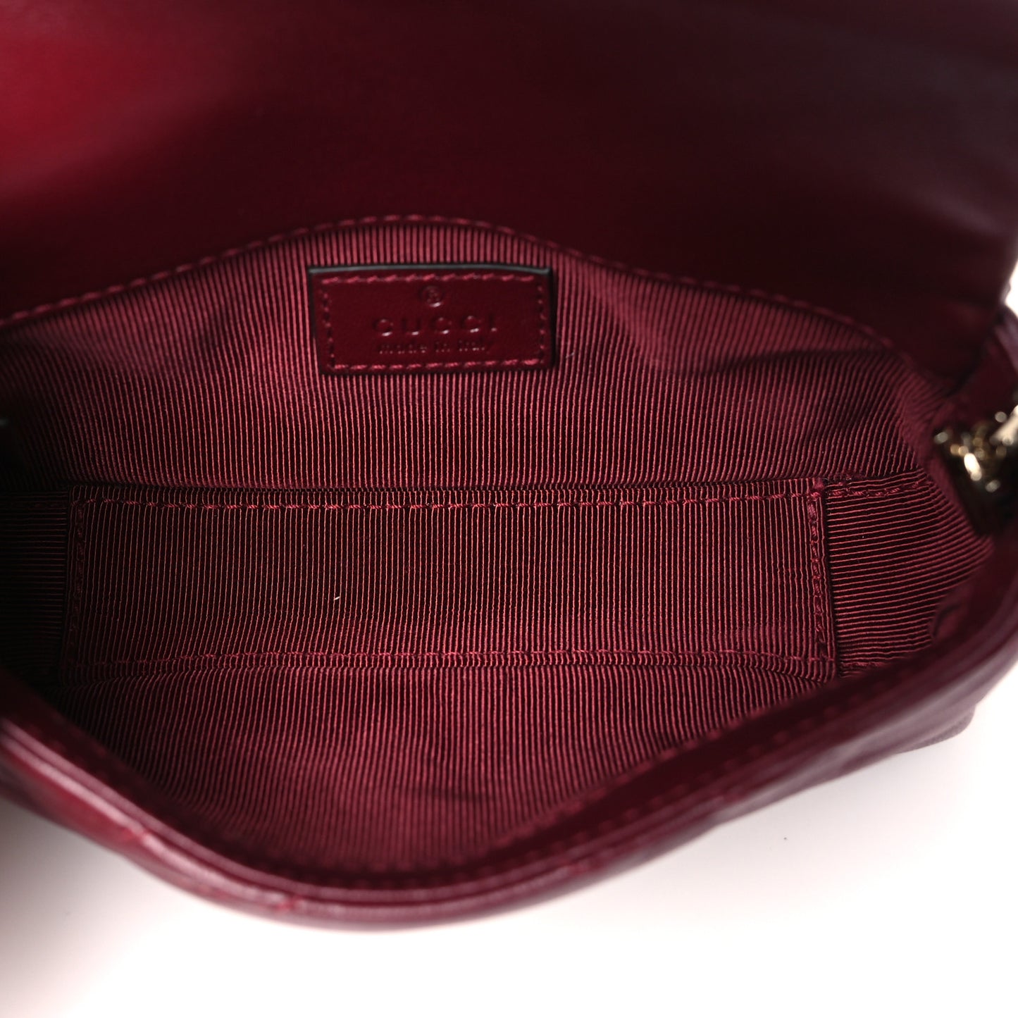 Lambskin Matelasse Mini GG Marmont Shoulder Bag Rosso Ancora