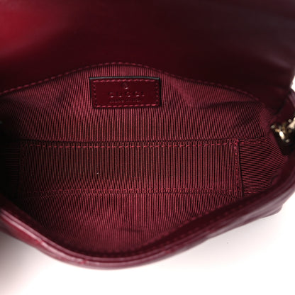 Gucci Lambskin Matelasse Mini GG Marmont Shoulder Bag Rosso Ancora 5 of 10
