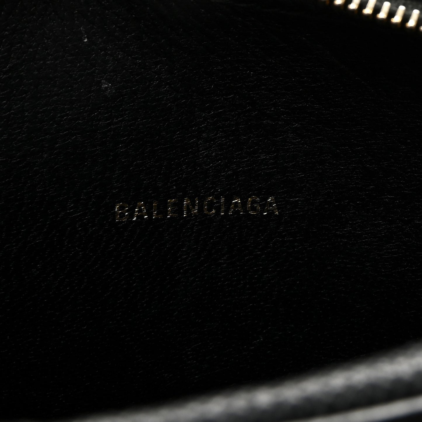 Signature Grained Calfskin Logo XS Ville Camera Bag Black White