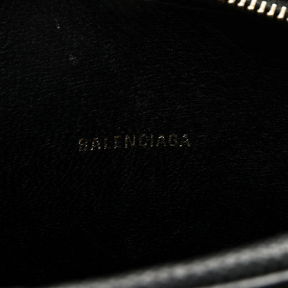 Balenciaga Signature Grained Calfskin Logo XS Ville Camera Bag Black White 6 of 9
