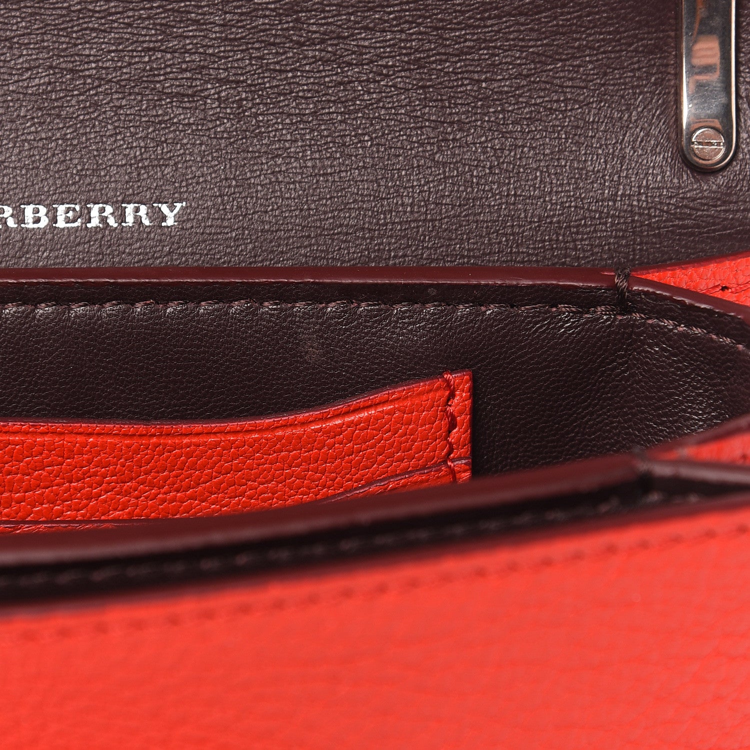 Burberry Goatskin Mini D-Ring Bag Bright Red 6 of 12