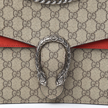Gucci GG Supreme Monogram Suede Cudu Medium Dionysus Shoulder Bag Beige Ebony Vulcanic Red 13 of 13