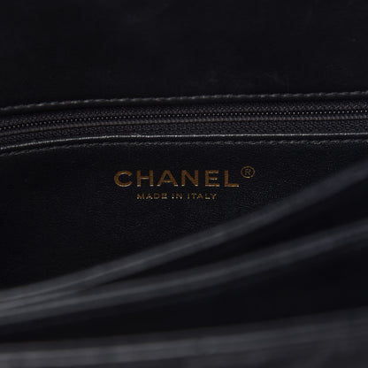 Chanel Lambskin Chevron Quilted Small Trendy CC Dual Handle Flap Bag Black 8 of 12