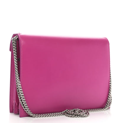 Saint Laurent Smooth Calfskin Monogram Cassandra Clasp Bag Electric Fuchsia 3 of 12