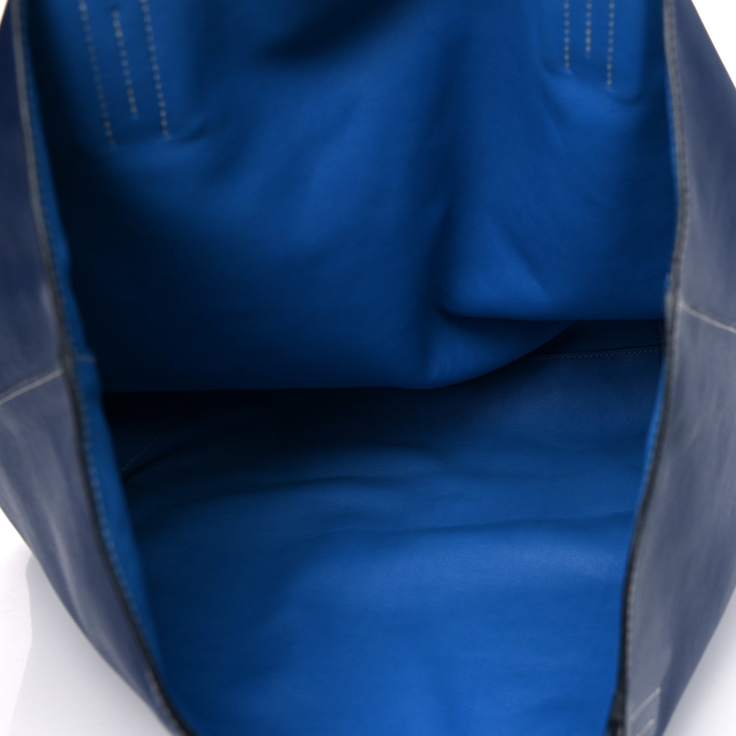 Taurillon Clemence Double Sens 45 Reversible Tote Bleu Encre Zellige